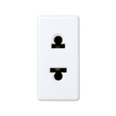 Combined two-pole socket (European/American) 10A 250V~ for half element with screw terminal connection white Simon 27 Play
