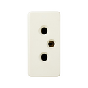 Two-pole socket outlet 10A 250V~ for half element with safety device and fast terminal connection ivory Simon 27 Play