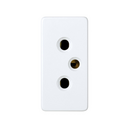 Two-pole socket outlet 10A 250V~for half element with safety device and fast terminal connection white Simon 27 Play