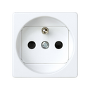 French socket outlet 16A 250V~ with safety device and screw terminal connection white Simon 27 Play