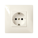 German monoblock socket base 16A 250V~ with safety device and fast terminal connection ivory Simon 27