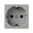 Base de enchufe schuko 16 A 250V~ con dispositivo seguridad y embornamiento a tornillo gris Simon 27 Play