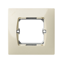 Frame for 1 element without claws and with centre frame ivory Simon 27