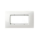 Frame for 4 half elements (2 elements) with centre frame for American box white Simon 27