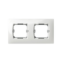 Frame for 2 elements without claws and with centre frame white Simon 27