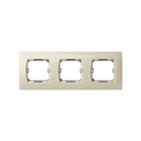 Frame for 3 elements without claws and with centre frame ivory Simon 27