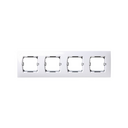 Frame for 4 elements without claws and with centre frame white Simon 27