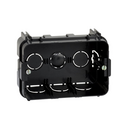 Flush-mount American box for 4 half elements (2 elements) linkable for masonry partition wall