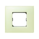 Frame for 1 element matt yellow without claws and with frame holder Simon 27 Neos