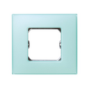Frame for 1 element matt green without claws and with frame holder Simon 27 Neos