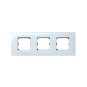 Frame for 3 elements gloss green without claws and with frame holder Simon 27 Neos