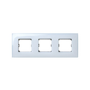 Frame for 3 elements gloss blue without claws and with frame holder Simon 27 Neos
