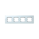 Frame for 4 elements gloss green without claws and with frame holder Simon 27 Neos