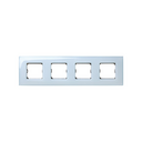 Frame for 4 elements gloss blue without claws and with frame holder Simon 27 Neos