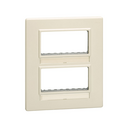 Frame for surface or flush mount boxes with centre frame with 2 rows for 4 elements ivory Simon 27 Centralisations