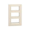 Frame for surface or flush mount boxes with centre frame with 3 rows for 6 elements ivory Simon 27 Centralisations