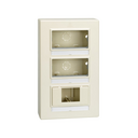 Surface mount box for 4 elements with housing for magnetothermic switch ivory Simon 27 Centralisations