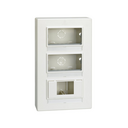 Surface mount box for 4 elements with housing for magnetothermic switch white Simon 27 Centralisations