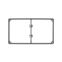 Trim frame for 2 elements grey Simon 27