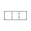 Trim frame for 3 elements grey Simon 27