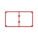 Trim frame for 2 elements red Simon 27
