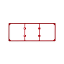 Trim frame for 3 elements red Simon 27
