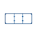 Trim frame for 3 elements blue Simon 27
