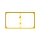 Trim frame for 2 elements yellow Simon 27