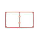 Trim frame for 2 elements pink Simon 27
