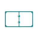 Trim frame for 2 elements mint Simon 27