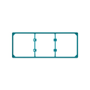 Trim frame for 3 elements (6 modules) mint Simon 27