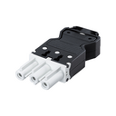 Quick aerial connector "Female" with 3 poles and housing for electric patch cord locking system white Simon Electric Wiring