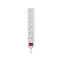 POWER STRIP 6 SCHUKO SOCKETS WITH SWITCH 3M WHITE