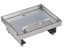 Caja de suelo metálica para 2 elementos en instalación de suelo de pavimento gris Simon 500 Cima