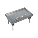 Caja de suelo metálica para 3 elementos en instalación de suelo de pavimento gris Simon 500 Cima