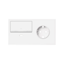 Front kit 2 el. 1 socket + 1 dimmer switch + USB charger left Matt white Simon 100