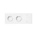 Front kit 3 el. 2 sockets + dual fast-charge USB charger Matt white Simon 100