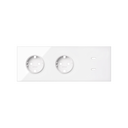 Front kit 3 el. 2 sockets + dual fast-charge USB charger Gloss white Simon 100