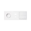 Kit front para 3 elementos con base enchufe schuko, cargador USB C+A, 1 tecla persianas y 1 tecla blanco mate Simon 100