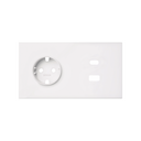 2-element front kit with schuko socket and USB C+A charger matt white Simon 100