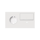 Front kit 2 el. 1 socket + 1 dimmer switch + USB charger right Matt white Simon 100