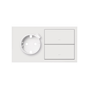 Front kit 2 el. socket + USB charger + rocker right Matt white Simon 100
