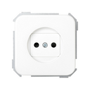 German socket outlet 16A 250V~ for hinged cover, safety device and screw terminal connection white Simon 31