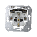 Base de enchufe schuko con doble cargador USB tipo A 10,5W Simon 75