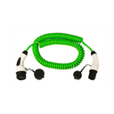 Spiral 5 m cable with Mode 3, Type 2 female connector for vehicle and Mode 3 Type 2 male single-phase 32 A connector for Wallbox