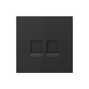 Tapa para 2 x RJ45 sin conector sin adaptador negro mate Simon 360