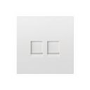 Plaque pour 2 x RJ45 sans connecteur sans adaptateur blanc mat Simon 360