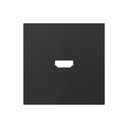 Matte black HDMI connector cover Simon 360