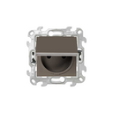 2P+T socket IP44 mechanism + button / 16A 250V~ fast terminal connection brown Simon 24 Harmonie
