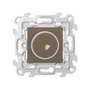 Round rocker for push-button 6A 250V~ with built-in pilot light with screw connection brown Simon 24 Harmonie
